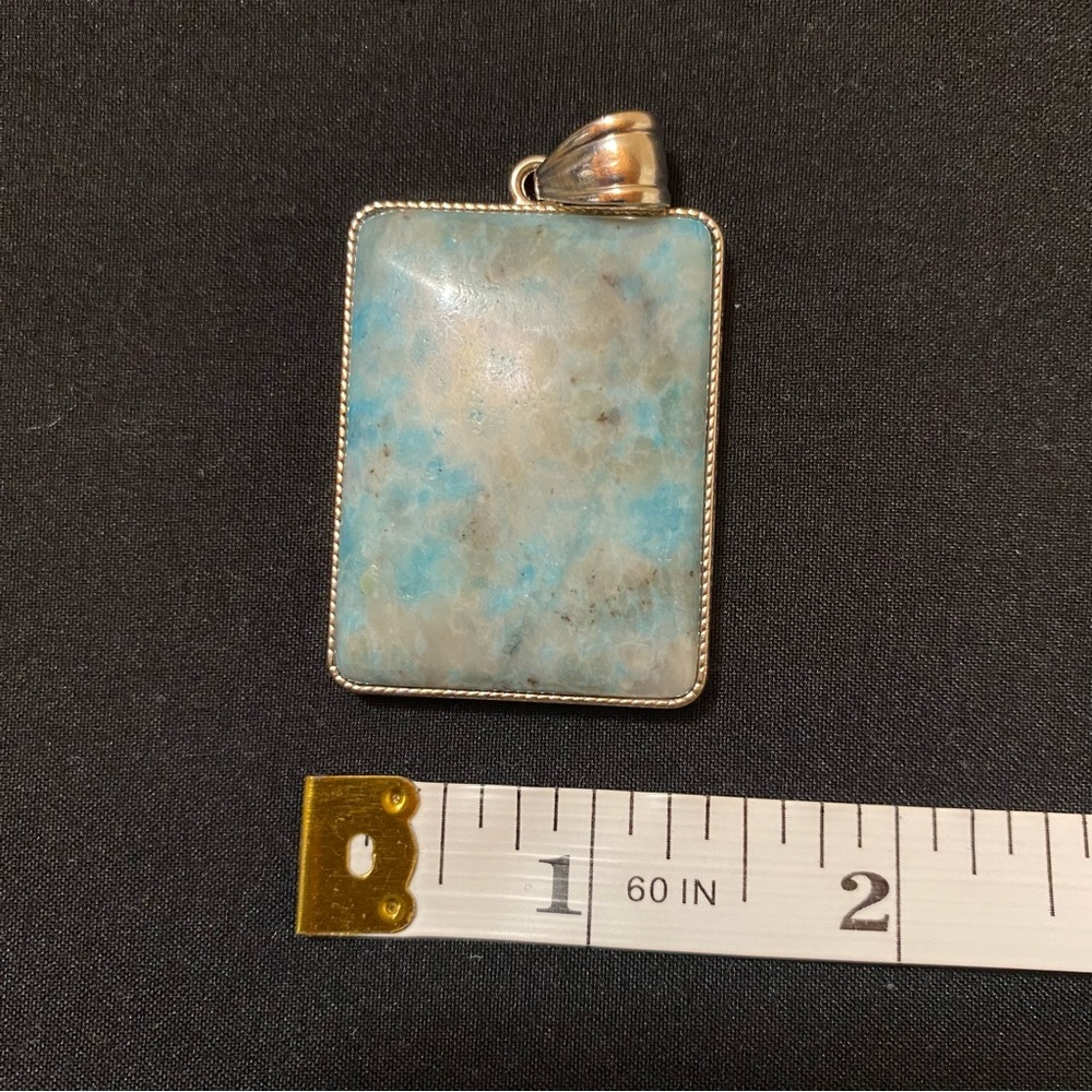 VGT Silver-Tone Turquoise Pendant - Picture 8 of 8